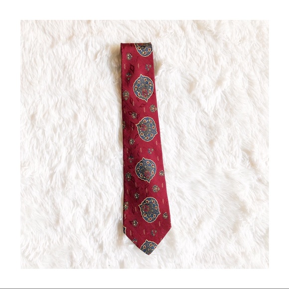 Yves Saint Laurent Other - VTG YSL Yves St. Laurent 100% Silk Tie Red EUC